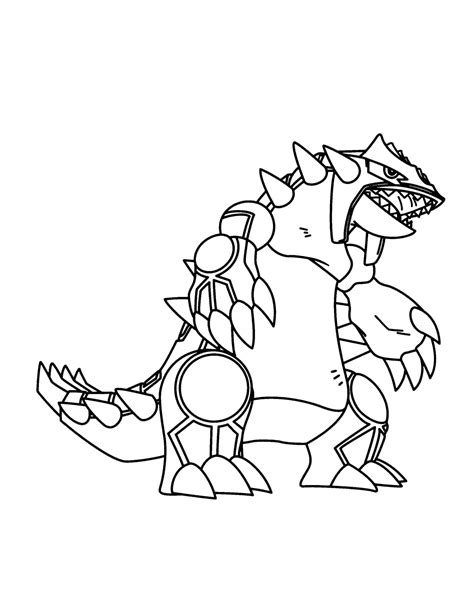 Pokemon Groudon Coloring Pages At Free Printable