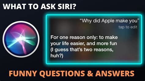 Hey Siri What To Ask Siri Funny Questions And Answers Youtube