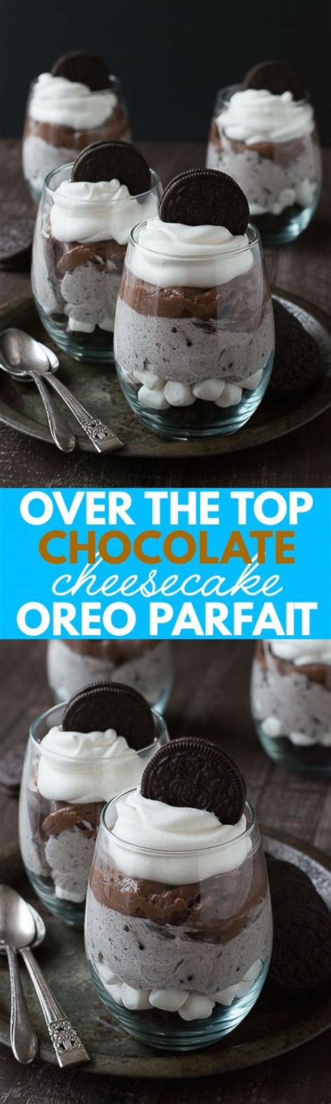 Drizzle for the top of 2 oz. Over the Top Chocolate Cheesecake Oreo Parfaits | Recipe ...