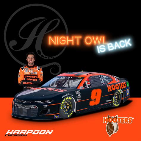 2021 Chase Elliott Hooters Night Owl Camaro By Brantley Roden Trading