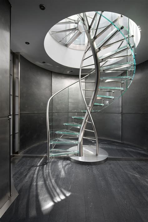 Dna Floating Helical Stairs Glass Twe 707 Glass Stairs From