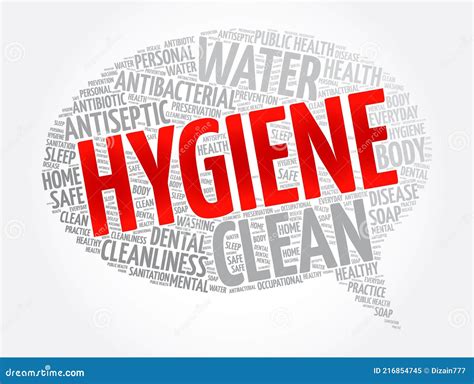 Hygiene Message Bubble Word Cloud Collage Health Concept Background