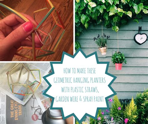 Cover any plants/dirty inside the planters with plastic (if needed). Summer DIY: How To Make These Geometric Hanging Planters ...