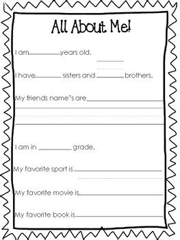 Home > english language arts worksheets > 5th grade writing. 6-All About Me Printable Worksheets. Preschool-5th Grade Writing