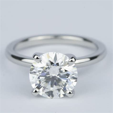 2 Carat Platinum Round Diamond Solitaire Ring