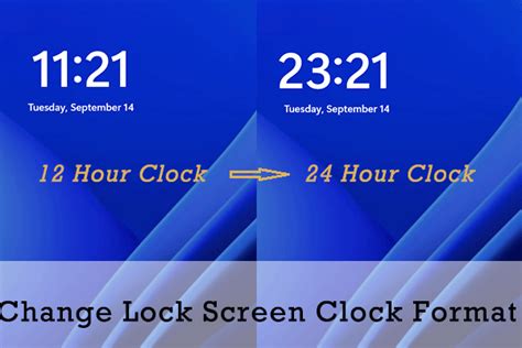 Change Lock Screen Clock Format To 1224 Hour Clock On Win 1110