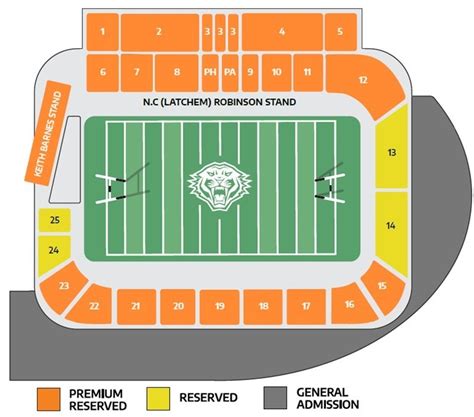 Leichhardt Oval Seating Map 