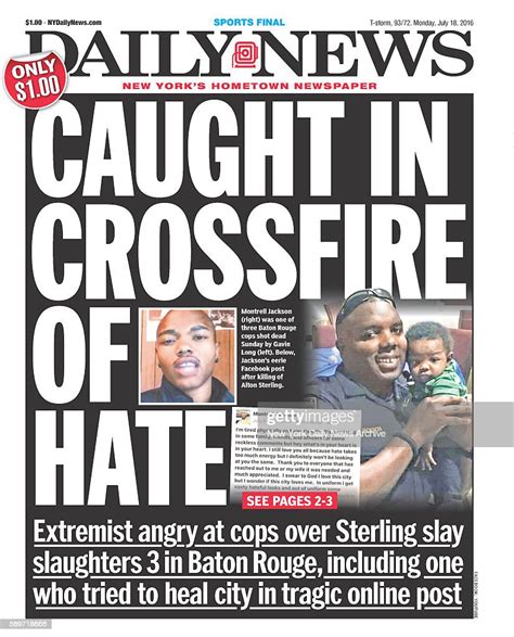 New York Daily News Front Page July18 Caught Nachrichtenfoto Getty Images