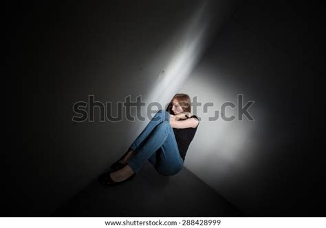 Young Woman Suffering Severe Depression Anxiety Stock Photo 288428999