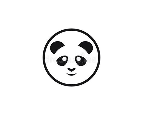 Cute Panda Logo Template Vector Icon Illustration Stock Vector