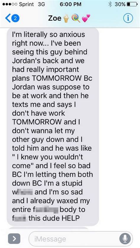 Woman Accidentally Reveals She S Cheating With Ridiculous Message To