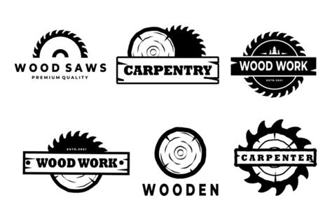 Set Or Bundle Wood Industries Logo Icon Graphic By Hfz13 · Creative Fabrica