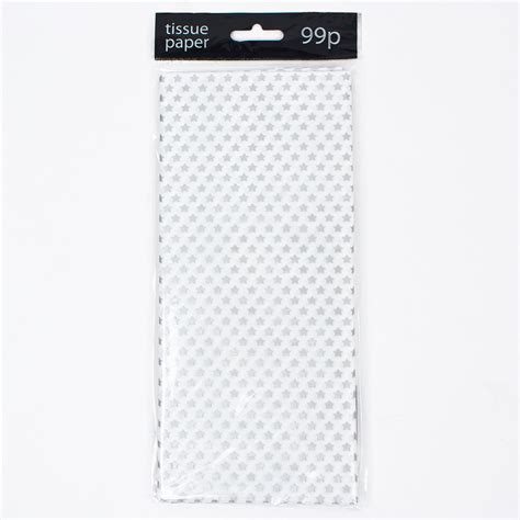 Buy White Tissue Paper With Silver Stars 7 Sheets For Gbp 099 Card