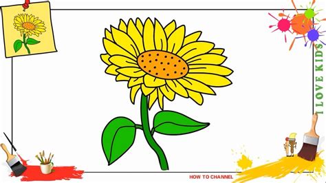 How To Draw A Sunflower For Kids Art Bonkers