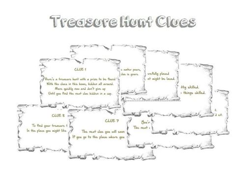 With that in mind, i created a free printable halloween treasure hunt for kids. Indoor Rhyming Treasure Hunt Clues Printable - Instant ...