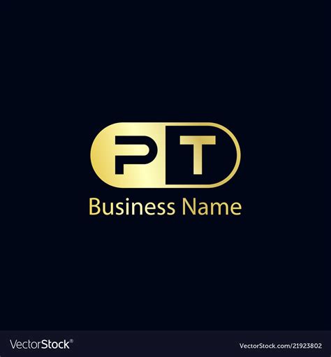 Initial Letter Pt Logo Template Design Royalty Free Vector