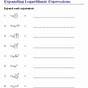 Expanding Logarithms Worksheets