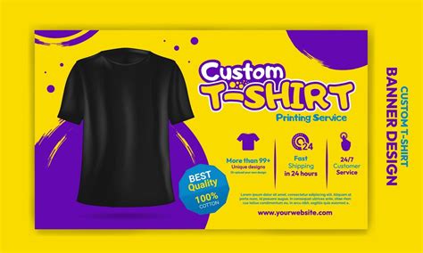 Custom Tshirt Design Advertising Sale Banner Flyer 13531072 Vector Art