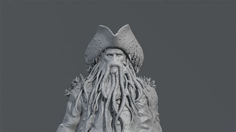 Bill Nighy Davy Jones Pirates Of The Caribbean 3d Model 3d Printable Cgtrader