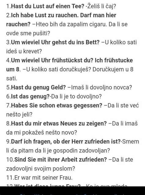 100 Rečenica Sa Prevodom Deutsch Viel Spass