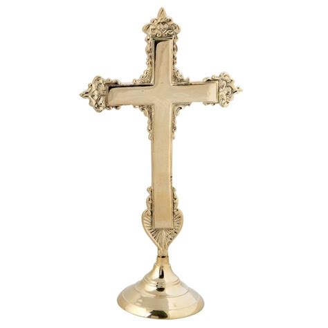 Kríž Mosadzný Gravírovaný Leštený Cerkevsk Predaj