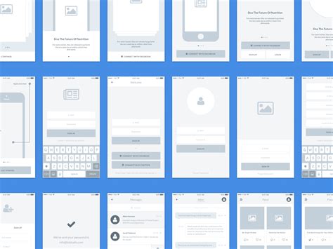 Ui wireframes designs user interface mockups for smartphone & tablet mobile apps. App wireframe, Wireframe kit, Wireframe