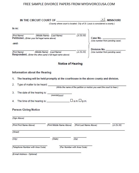 Divorce legal kits & legal forms. Printable Online Missouri Divorce Papers & Instructions