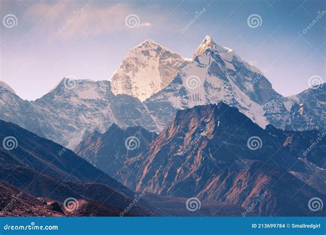 Himalaya Mountains At Sunrise Nepal Stock Photo Image Of Nepalese