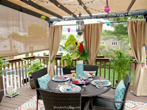 Reveal Of Our Tropical Dining Oasis Makeover Orc Week 6 Beauteeful Living Outdoor Decor