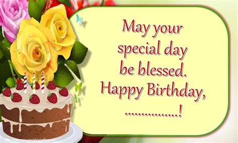 Custom Greetings Cards For Birthday May Your Special Day Be Blessed