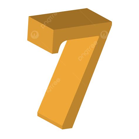 Number 7 Golden Free Eps File Number 7 3d Number Gold Number Png And
