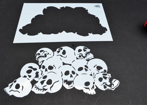 Mylar Skull Spray Painting Stencils Airbrush Skulls Mask 5 Etsy
