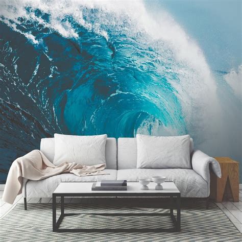 Wall Rogues Ocean Waves Wall Mural Wr50516 The Home Depot Ocean