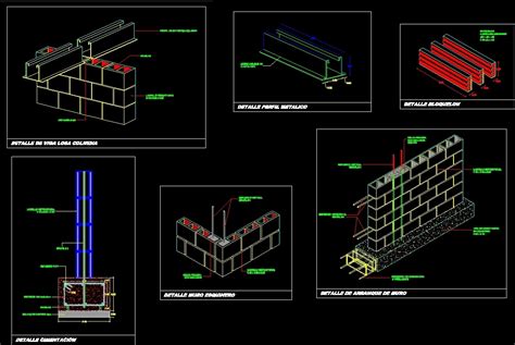 Concrete Wall Blocks Dwg Detail For Autocad Designs Cad