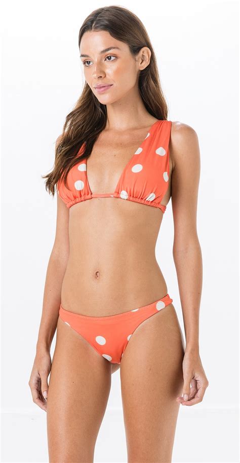 Two Piece Swimwear Coral Bikini Polka Dots Miracle Pop