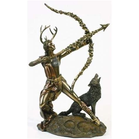 Art Objects Sculpture Art Collectibles Artemis Diana Greek Statue Nature Moon Goddess With Bow