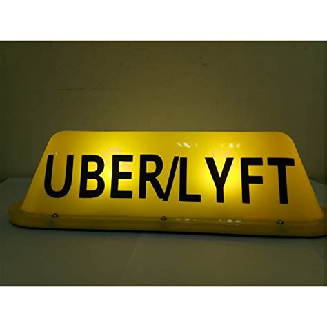 V Yellow Shell Uber Lyft Top Light White Illuminated Sign Top Light Car Super Bright Led Uber