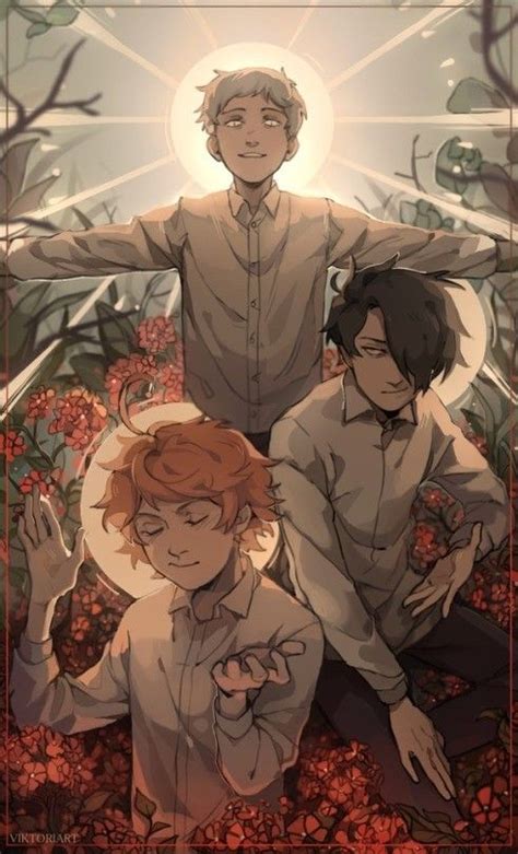 Norman Ray And Emma The Promised Neverland Artist Viktoriart