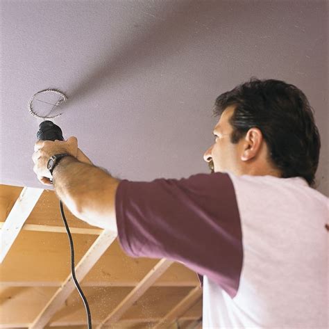 First things first, look for any electrical devices in the ceiling. How to Hang Drywall | Hanging drywall, Drywall, Drywall ...