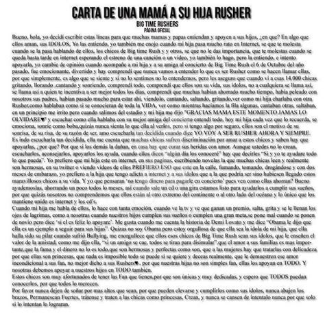 Carta De Madre A Su Hija Rusher By Samantha 233 On Deviantart