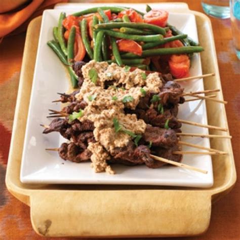It's rich in plant protein—12. Beef satay with fragrant yellow rice - Healthy Food Guide ...