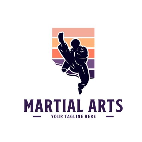 Kung Fu Master Or Martial Arts Logo Design Template 14467993 Vector Art