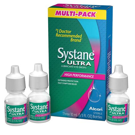 Systane Ultra Lubricant Eye Drops 10ml 3 Pk