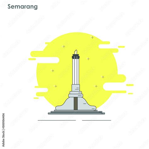 Landmark City Of Semarang Central Java Indonesia Tugu Muda Stock