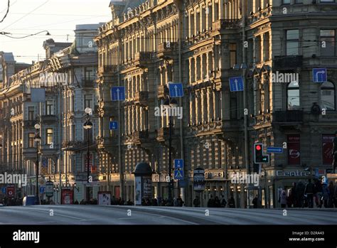 Nevsky Prospekt Die Hauptstraße Von St Petersburg Russland Europa