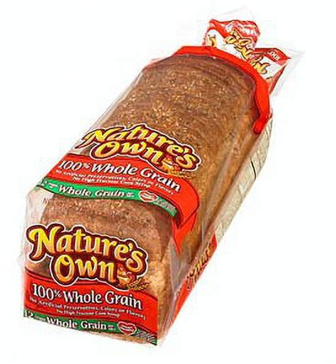 Natures Own Whole Grain Bread 100 Per Loaf 20 Oz