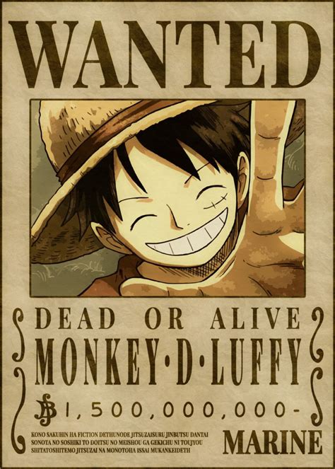 One Piece Anime Wanted Poster Luffy Bounty Official Merch One Piece My Xxx Hot Girl