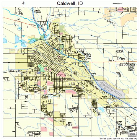 Caldwell Idaho Street Map 1612250