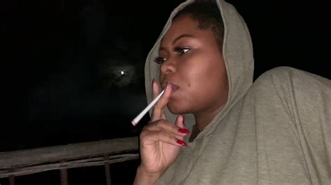 Its Chilly Smoke With Me SMOKE FETISH Black Girl Smoking YouTube