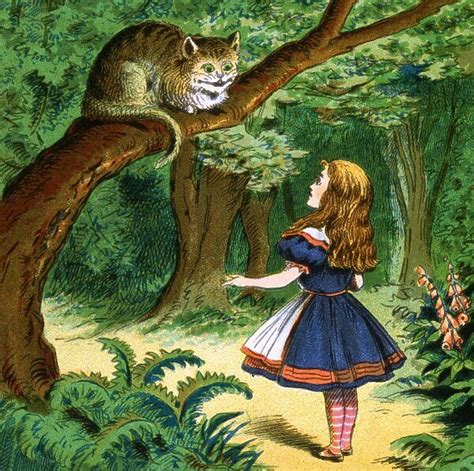 Alice In Wonderland Alice And Cheshire Cat Print 14227298